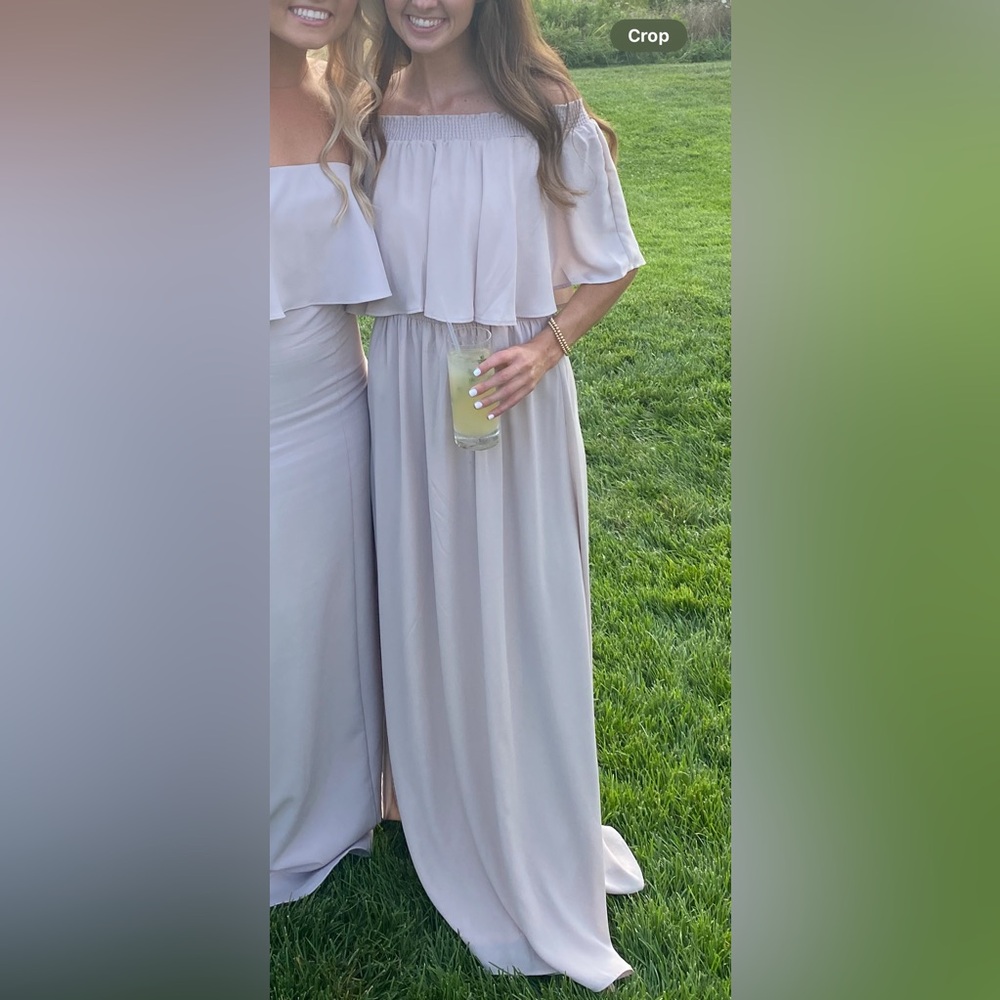 Show Me Your MuMu Strapless Nude Bridesmaids Dress